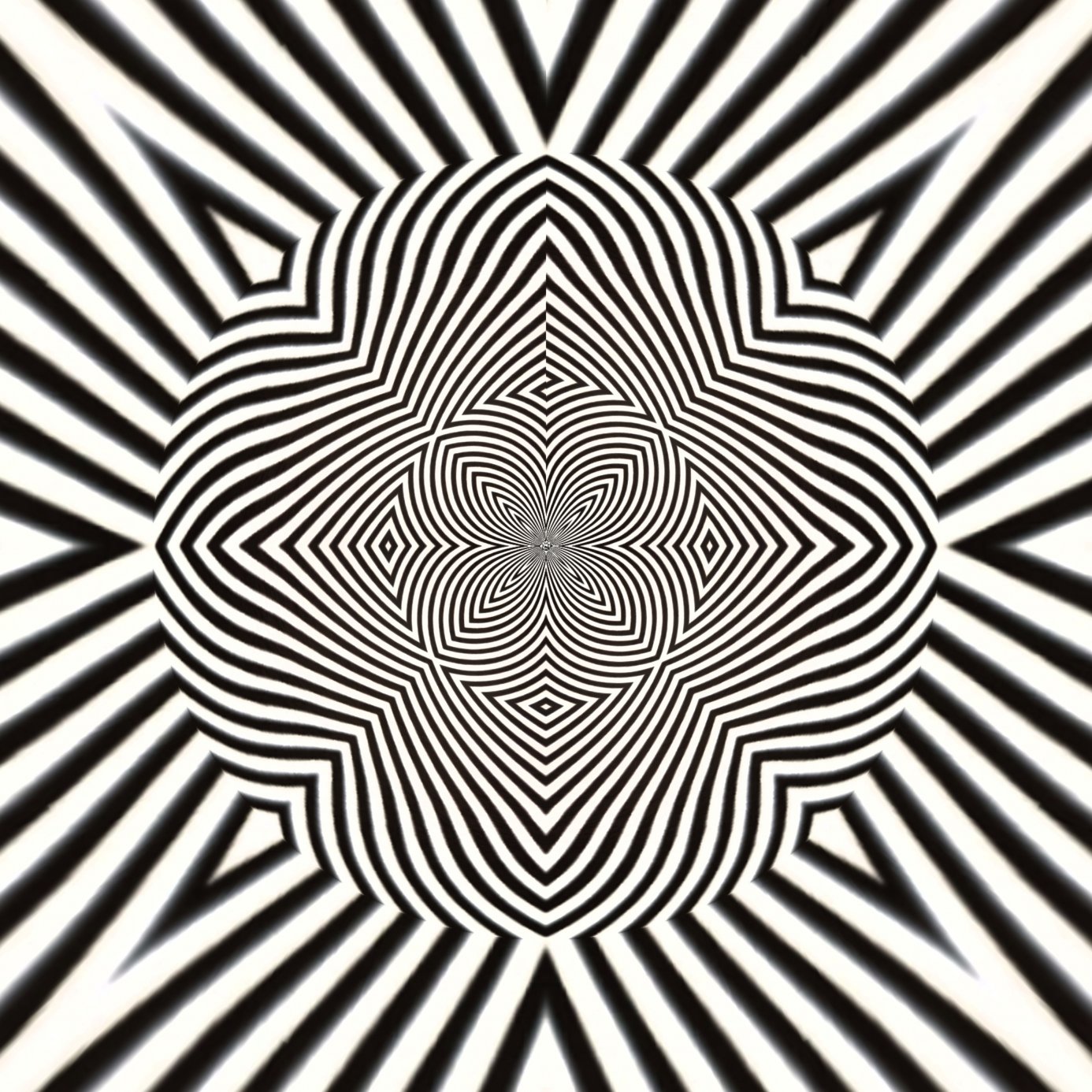 Ondulaciones II Blanco + Negro.  Digital Print/ Plexiglás. (2021) - Yessika Andreina Zambrano Ramírez - Yessika Zambrano